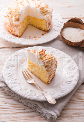 cheesecake with swiss meringue