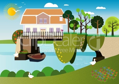 house over the water