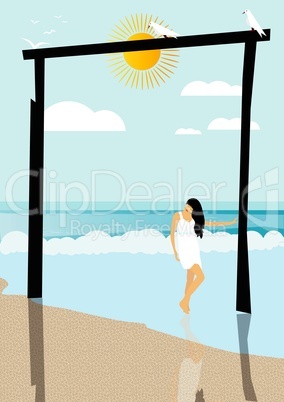 Girl on Beach