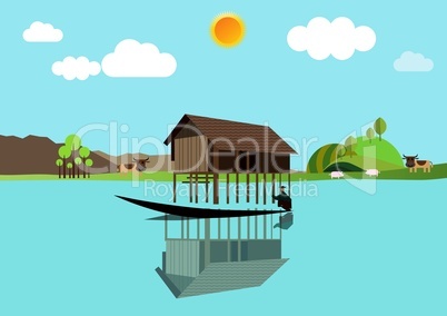 House above the water