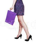 girl with shopping bag.
