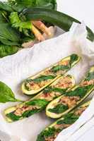 spinach fullly courgette vegetarian