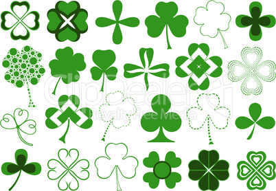 Set of different clovers set