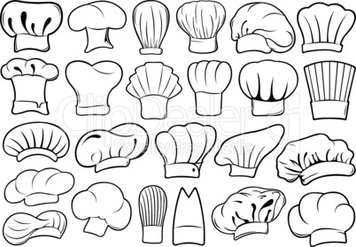 Set Of Different Chef Hats