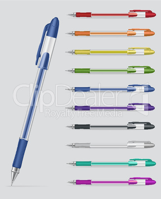 Set of gel pens