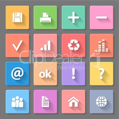 Set of flat icons