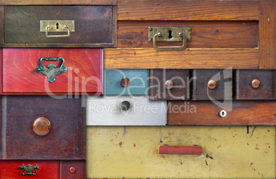 various old drawers - in utter secrecy