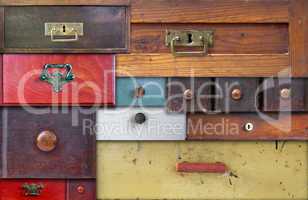 various old drawers - in utter secrecy