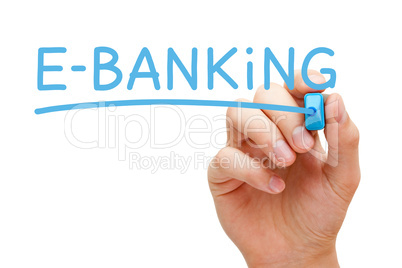 E-Banking Blue Marker