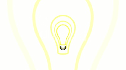 Pulsing Light Bulb Idea Concept