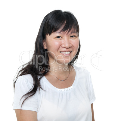 middle aged chinese asian woman portrait