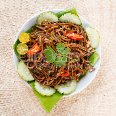 delicious asian spicy fried noodles