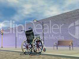 Obstacle for wheelchair - 3D render