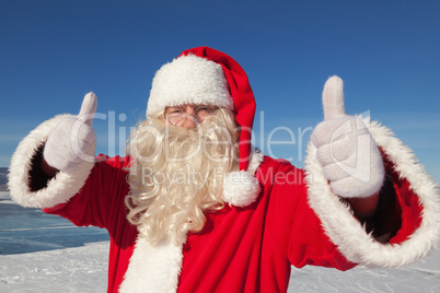 Portrait of Santa Claus outdoors