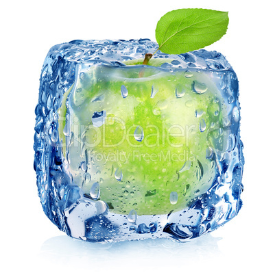 Frozen green apple