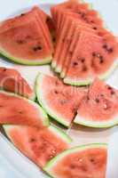 closeup of some pieces of refreshing watermelon