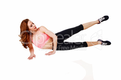 woman doing leg workout.