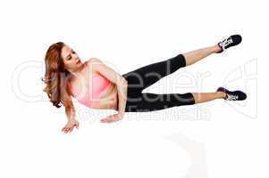 woman doing leg workout.