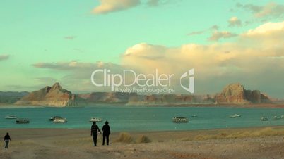 Lake Powell, Abend Spaziergang, evening walk