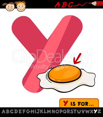 letter y with yolk cartoon illustration
