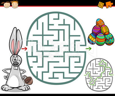 cartoon maze or labyrinth game