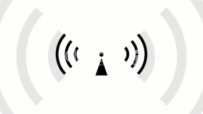 Pulsing Non Ionizing Radiation Symbol