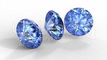 Three blue diamonds