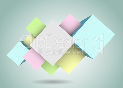 abstract rhombic figures for use in web design for info graphics