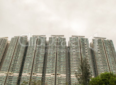 Modern buildings in Hong Kong Outskirts