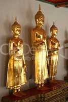 Goldene Buddhastatuen