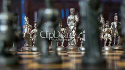 chess figures dolly DOV blue background 11354