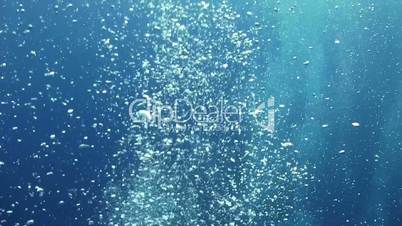 Air Bubbles in the Blue Water, backdrop