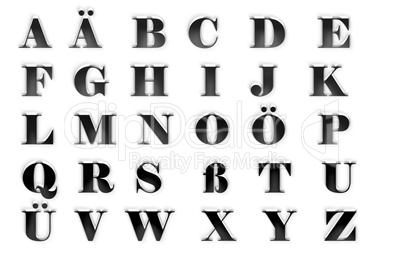 Germany alphabet set