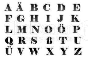 Germany alphabet set