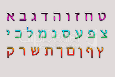 Hebrew alphabet letters