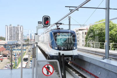 PANAMA CITY, PANAMA - MAY 10: The Panama Metro, is a metropolita