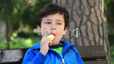 Child eating icecream