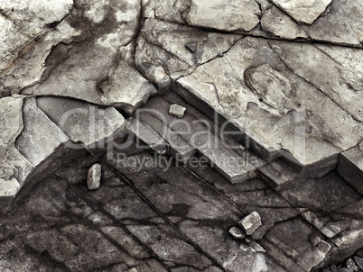 cracked stone rock in the style of grunge