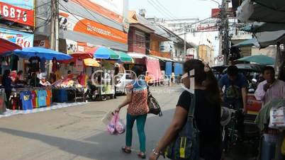 A street at Kad Luang market, the biggest in Chiang Mai, Thailand (CM--32)