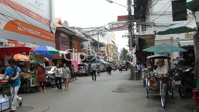 A street at Kad Luang market, the biggest in Chiang Mai, Thailand (CM--6A