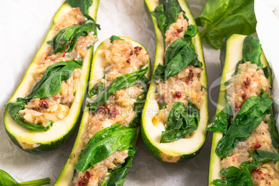 spinach fullly courgette vegetarian