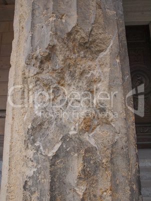 Bombed column in Berlin