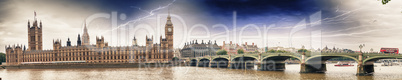 Storm over Westminster Bridge - London