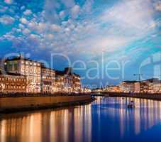 Pisa, Luminaria night show with Lungarni illuminated by thousand