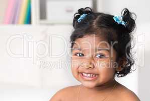 portrait of little indian baby girl