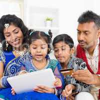 indian asian family online shopping