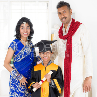 parents and child on kinder graduate day