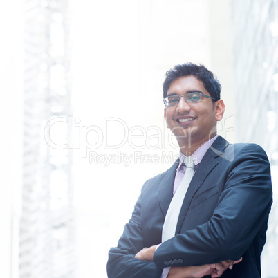 portrait of smiling indian businessman