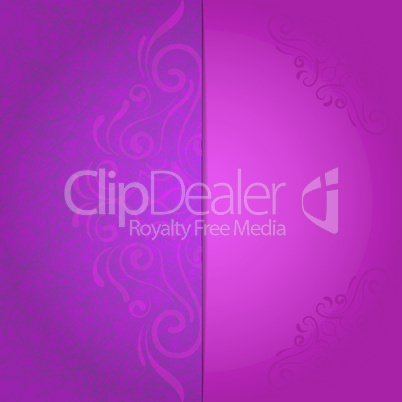 background for invitation with violet floral pattern