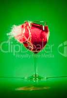 Glass with drink by bullet